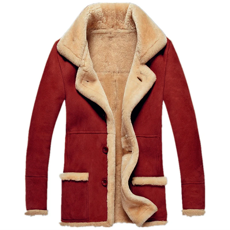 2022 autumn and winter winter warm jacket faux fur thickened coat plus fleece jacket men