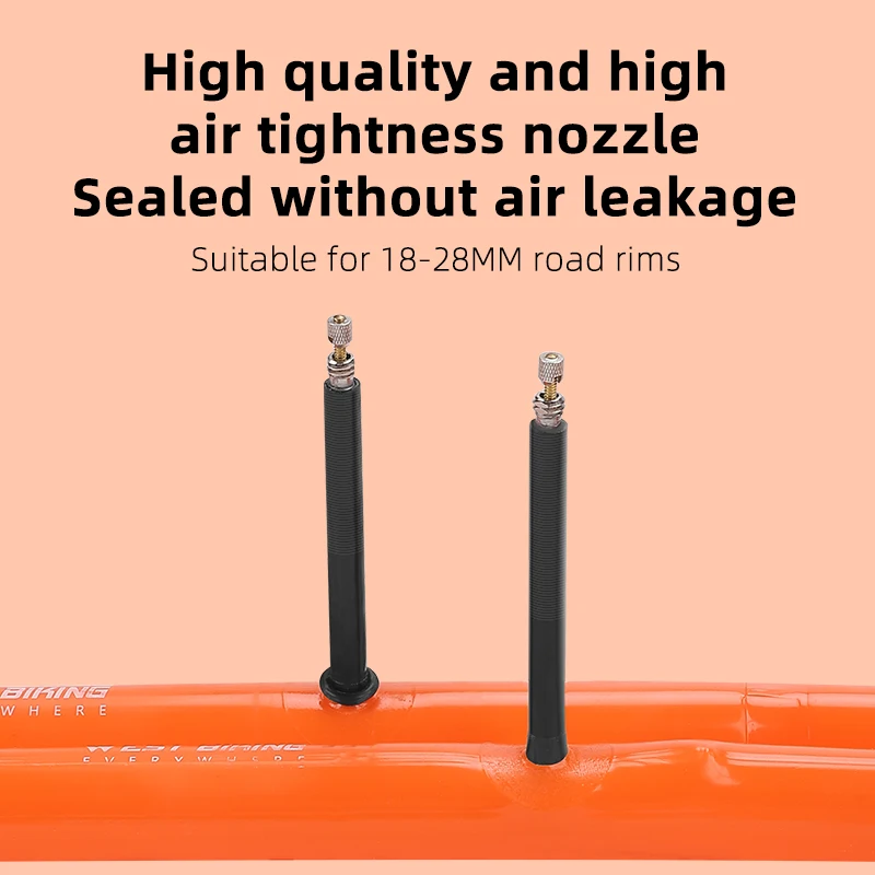 WEST BIKING 700C Road Bicycle TPU Inner Tube Nozzle Length 65 Small Orange Tire Cycling Accessories Mountain Bike Tires