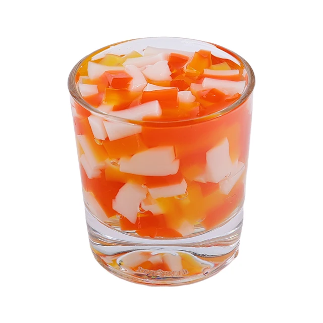 Wholesale delicious low-calorie colorful rainbow konjac jelly bubble tea ingredients