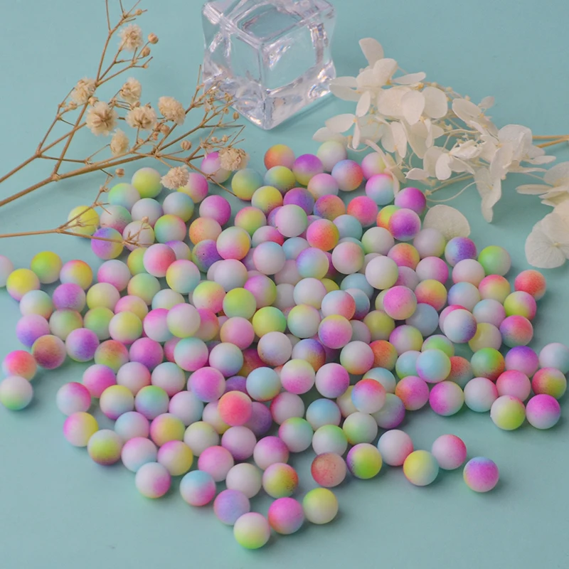 Wholesale Matte Acrylic Round Beads in Bulk Frosted Round Acrylic Balls Gumball Beads for Necklace Bracelet Jewelry Making