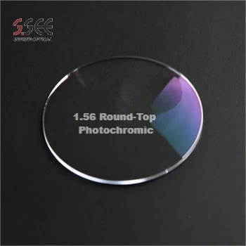 Optical Lens Wholesale  Clear Base Chinese Factory Supply Top Quality  PDX/PBX  Bifocal Lens 1.56 Photochromic Round-top Lenses