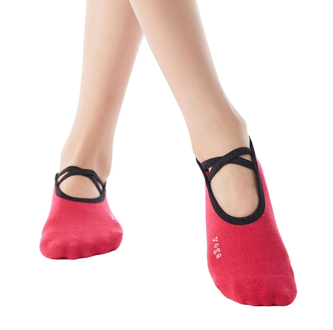 Factory Hot Sales Multi-Color Trampolining Sport Socks Toe Socks Five Fingers Anti-slip Cotton Yoga Socks For Women