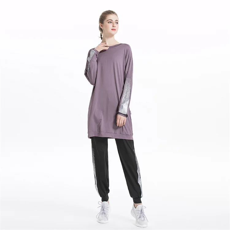 TSM-8E056 Middle East Arab Hui Muslim Women Sportswear Leisure Round Neck Sports Hoodies Set Autumn Winter