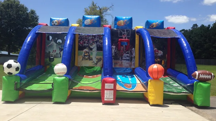 4 IN 1 INFLATABLE SPORTS ARENA NEW FOOTBALL TOSS AND BASKETBALL SHOOT GAME 2023 sale