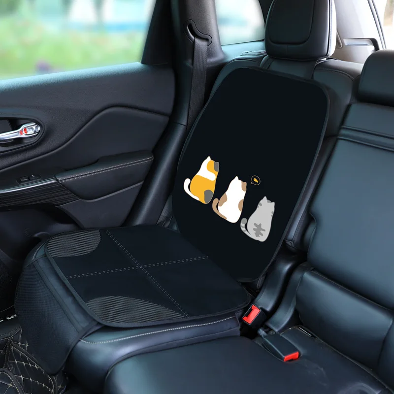 Car Leather Seats 3D Non-Slip Anti-wear Thick Padding With Mesh Pockets Child Baby Car Seat Cover Protector
