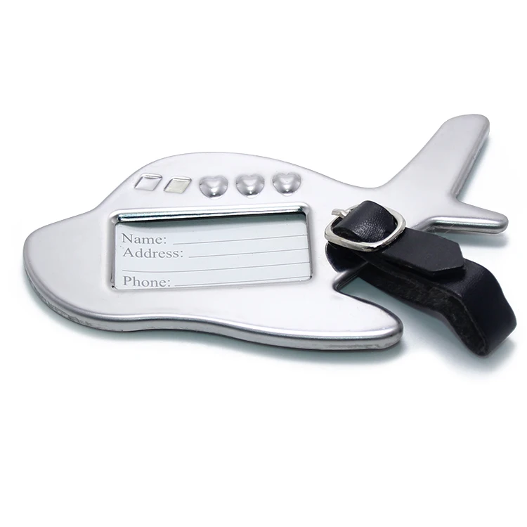 
Wedding Favor Celebration Airplane shaped Promotional Luggage Tag Gifts Stainless Steel Metal Travel Tag 