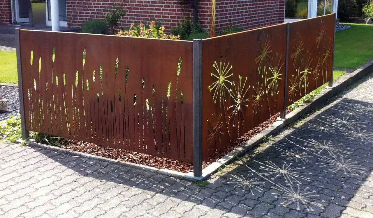 Дизайн лазерной резки деревенской стальной панели Corten