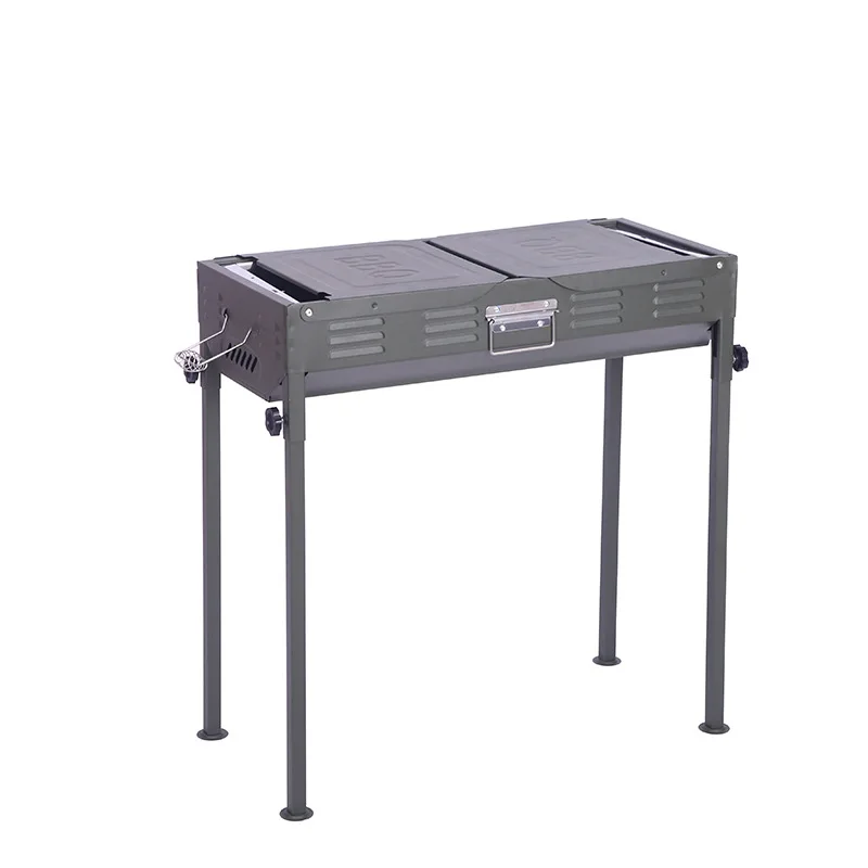 wholesale portable charcoal grill foldable barbecue stove for outdoor thickened barbecue utensils BBQ barbecue grill
