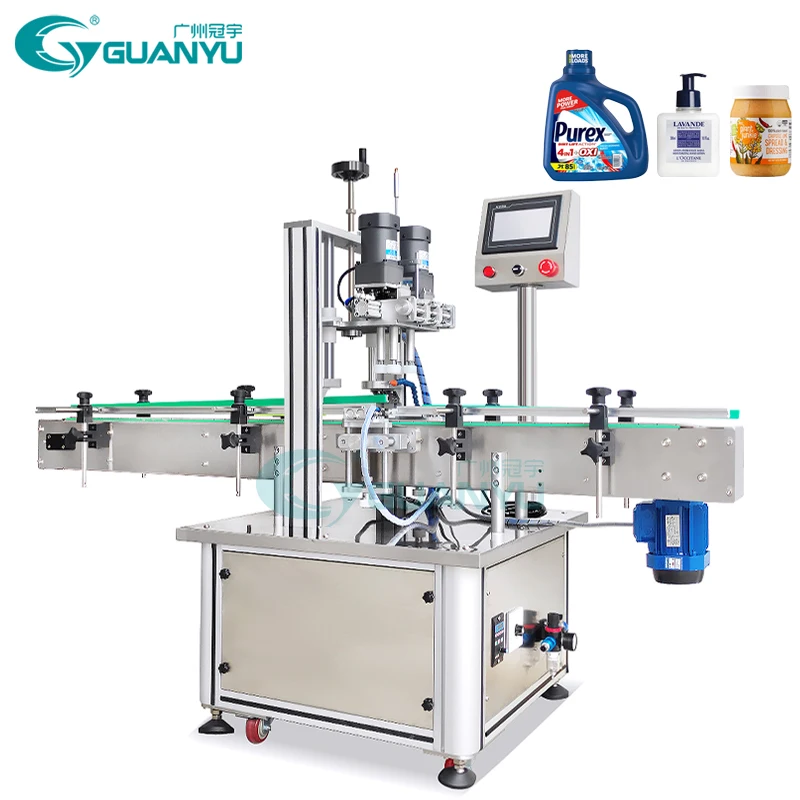 Guanyu Automatic liquid bottle capping machine for detergent hand sanitizing gel soap production line filling capping equipment