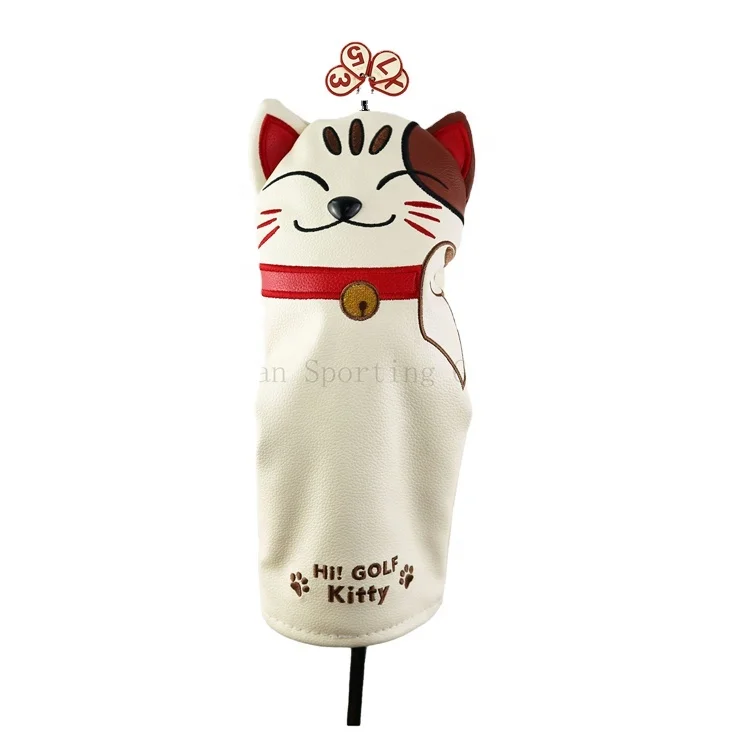 Golf Headcover Custom Design Embroidered Printing Logo Leather Golf Club Driver Head Cover