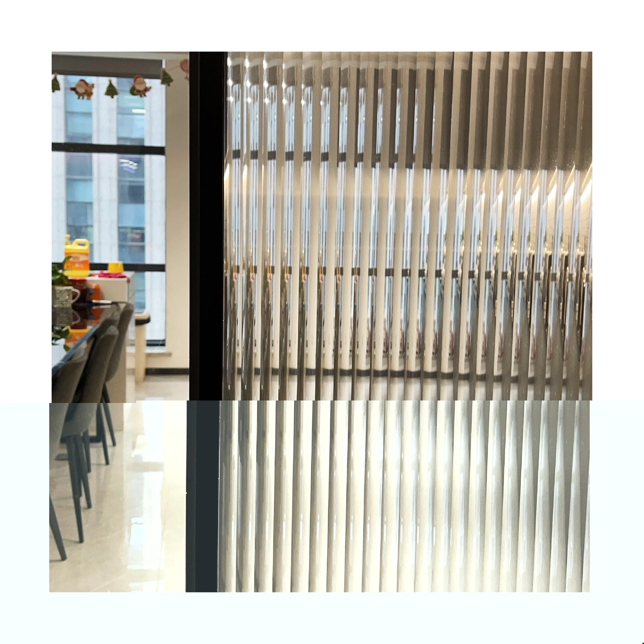 1.52*30m most popular privacy window film decorative film 25mm Reeded glass film
