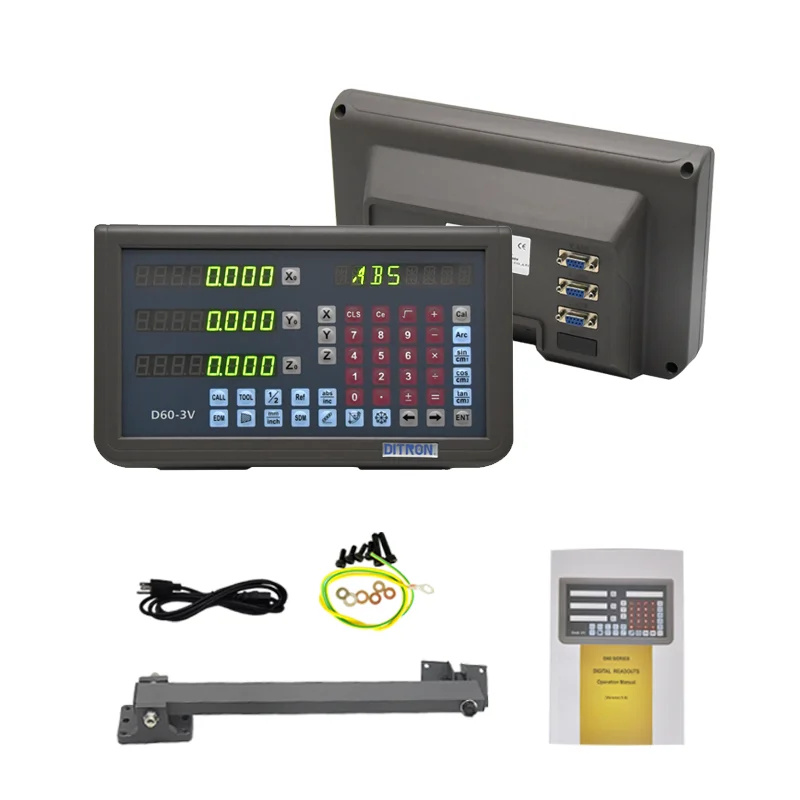 Ditron multi-function LED Screen 2/3 Axis Dro Digital Readout Display with Linear Scale Encoder Optical Grating Ruler