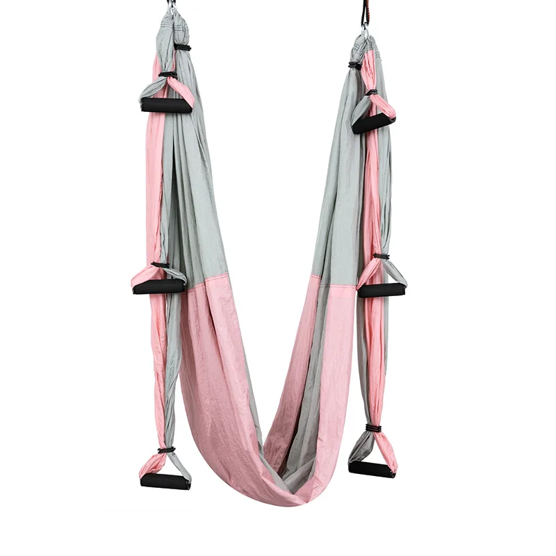 Nylon Lightweight Portable Double Yoga Hammock Aerial Yoga Suspension Sling Yoga Swing Training Set