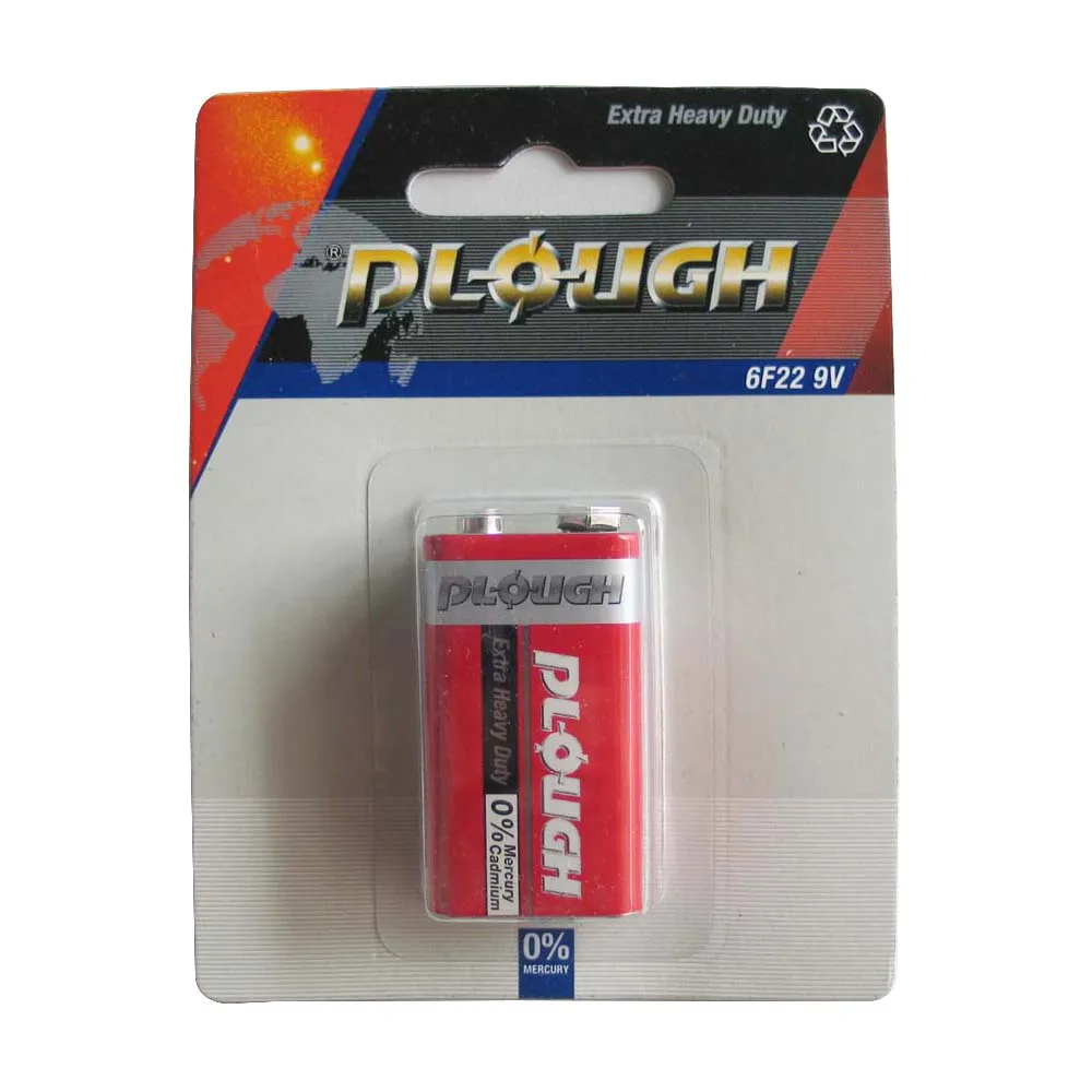 Manganese Battery (6F22) Heavy Duty Dry Batteries 9V