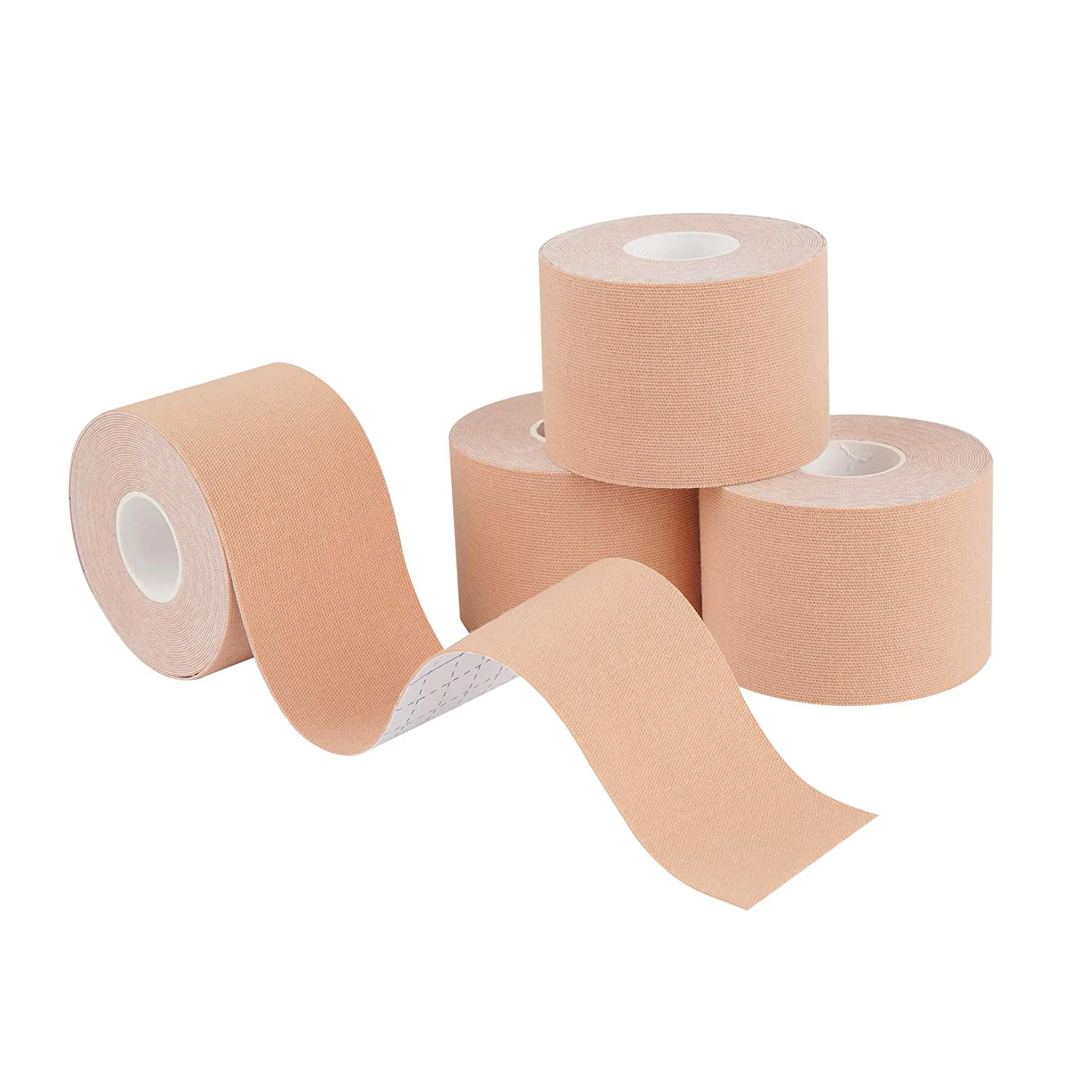 Bulk Cut Kinesiology Tape CE ISO Breathable Waterproof Knee K Tape Sports Muscle Tape Beige For Football Hockey Ball