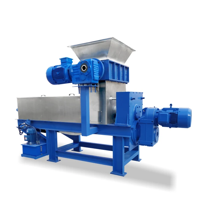 Spent grains organic refuse spiral dewaterer recycling machine