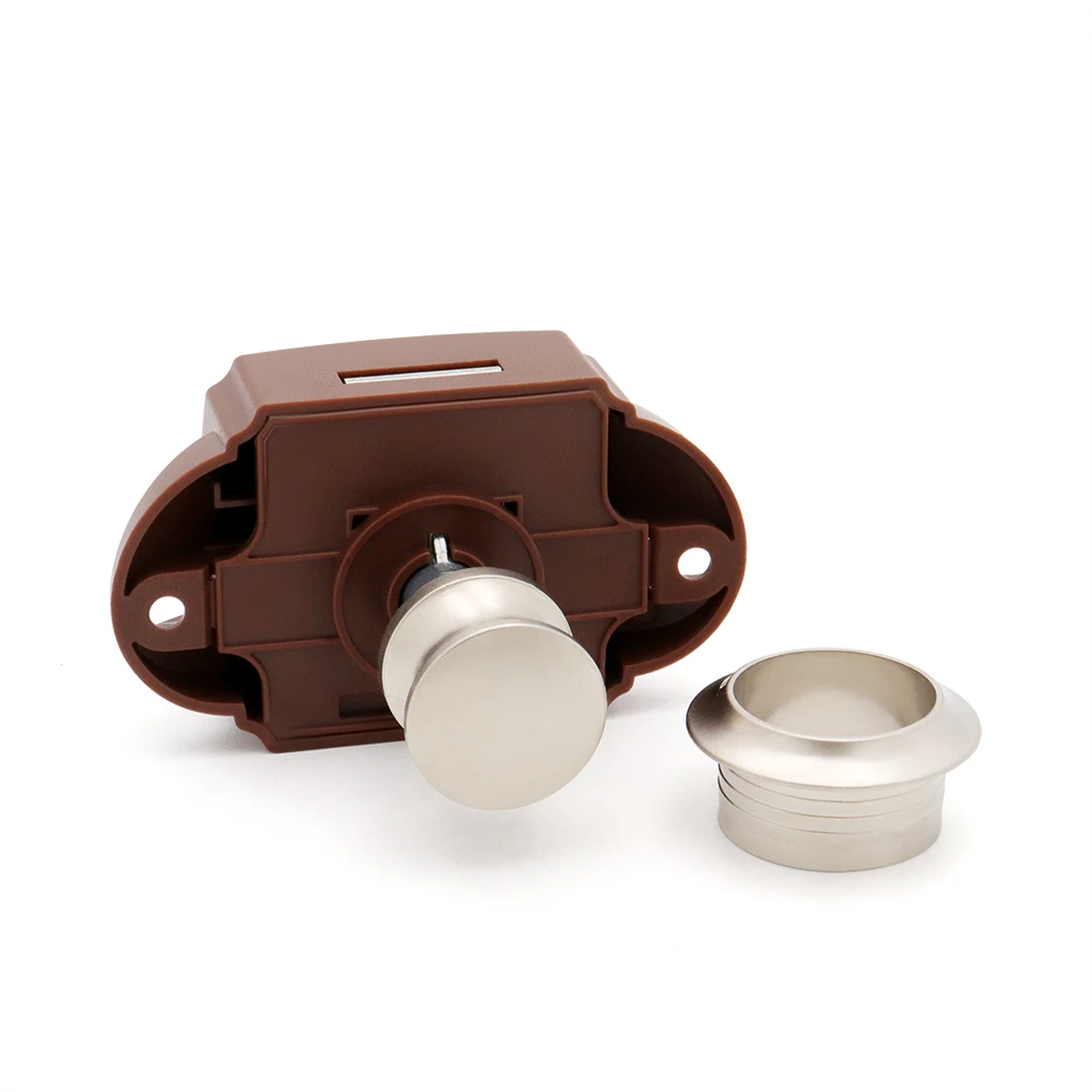 Rv Drawer Cupboard Door Car Furniture Marine Boat Push Button Cabinet Latch Lock Camper Motor Home Parts Rv Accessories