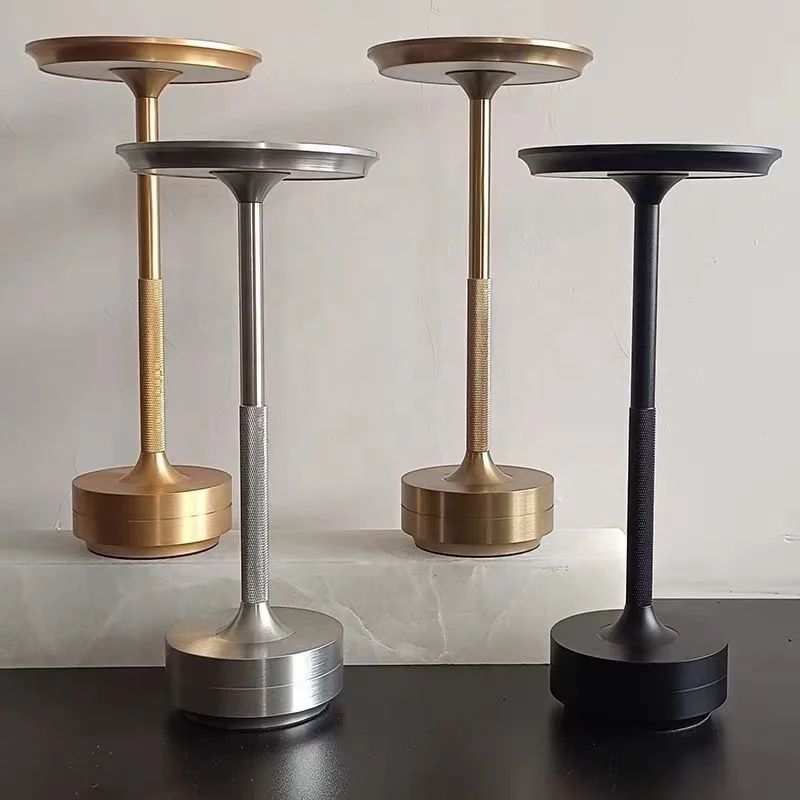 Luxury Cordless LED Table Lamp Contemporary Design Restaurant Hotel Bar Portable Battery Powered Rechargeable Light Table Lamp