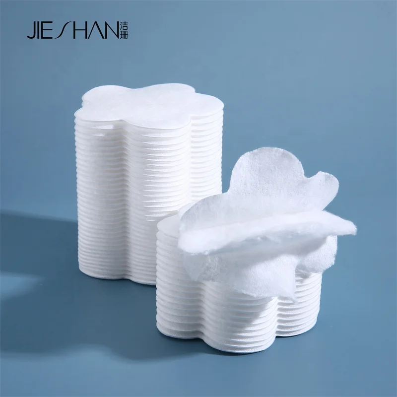 Cosmetic Tool Thin Organic Face Nail Makeup Remover Cotton Pad Cute Packaging Soft Flower Shape Cotton Pads