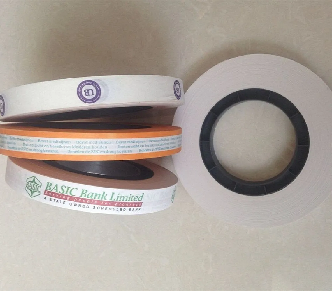 Banknote banding tape 20mm wide strap money bundle tape custom printed paper strapping tape