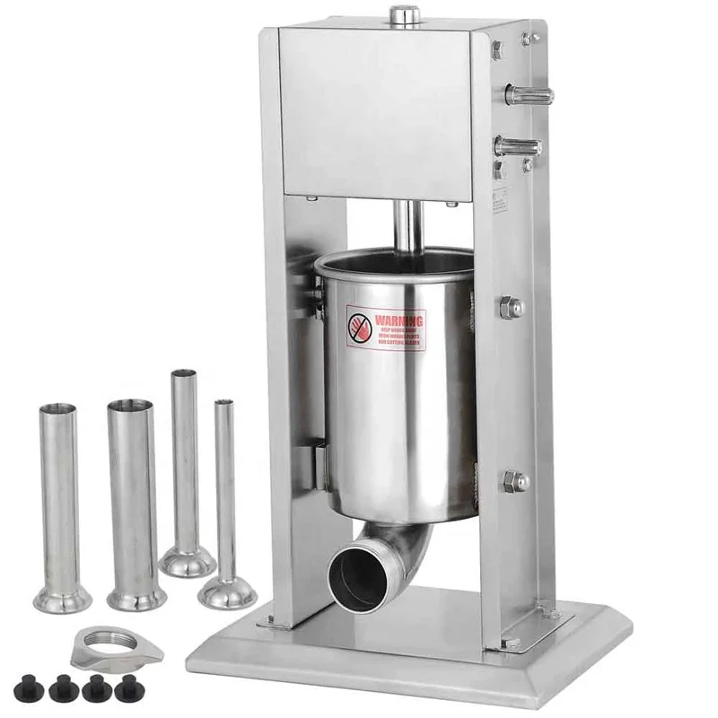 3L/7lbs Stainless Steel Vertical butcher Sausage Stuffer making machine for commercial  kitchen home tools