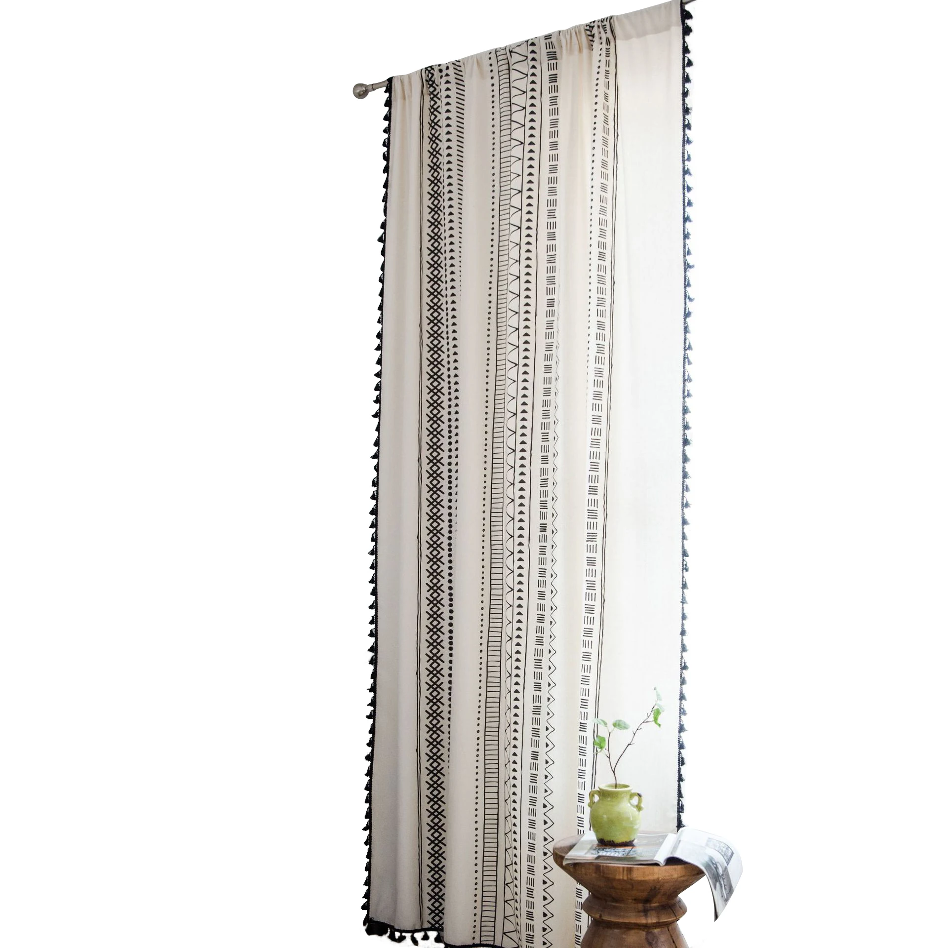 
Hot Sell White Curtain Fabric For Living Room Kitchen Simplicity Translucent Curtain 