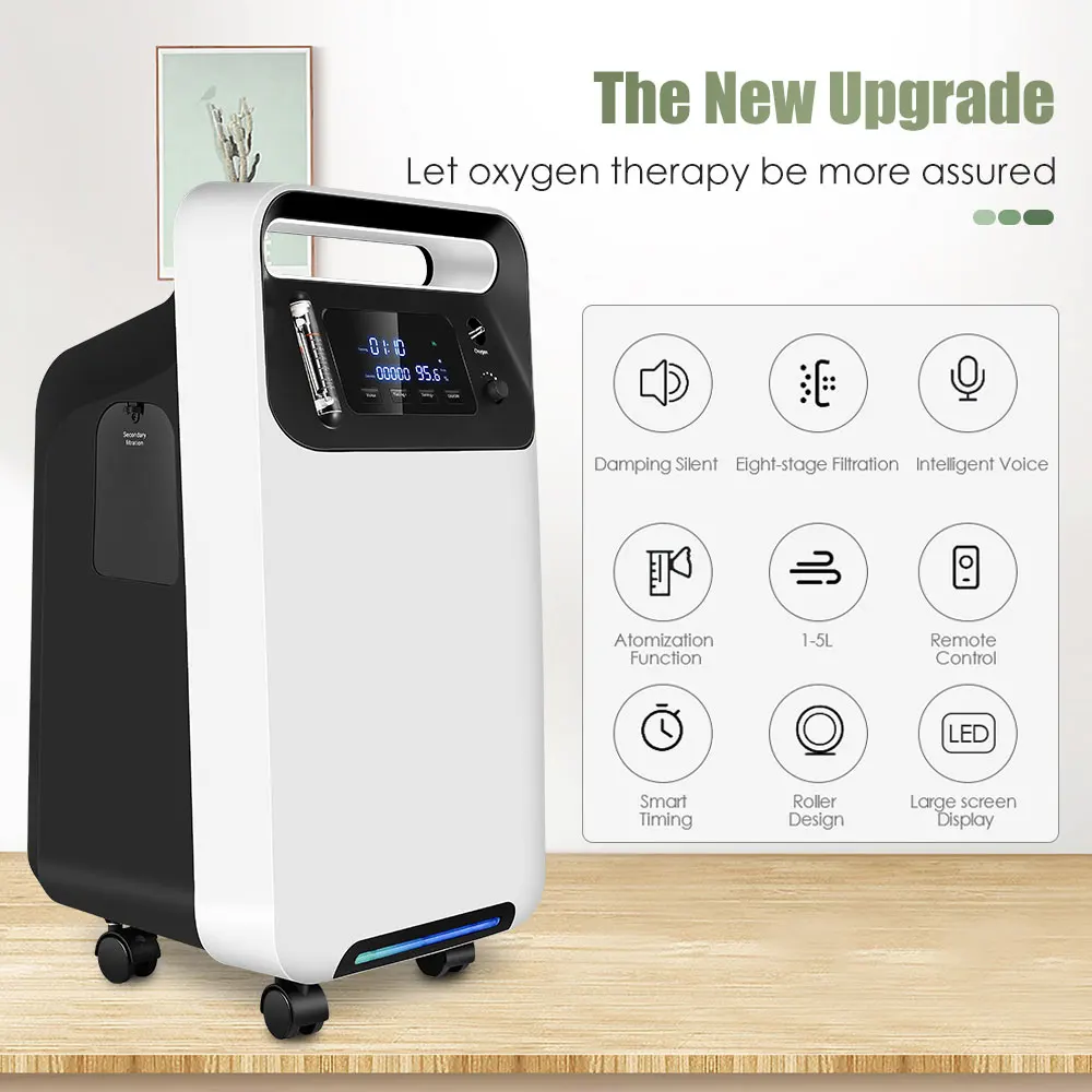 Professional Low Noise 5L Portable Oxygen Generator Oxygen Concentrator for Household Hospital