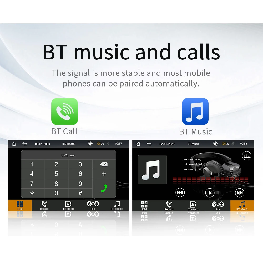 9 inch 720P touch version carplay screen android auto/carplay/mirror link phone wireless connection smart car screen