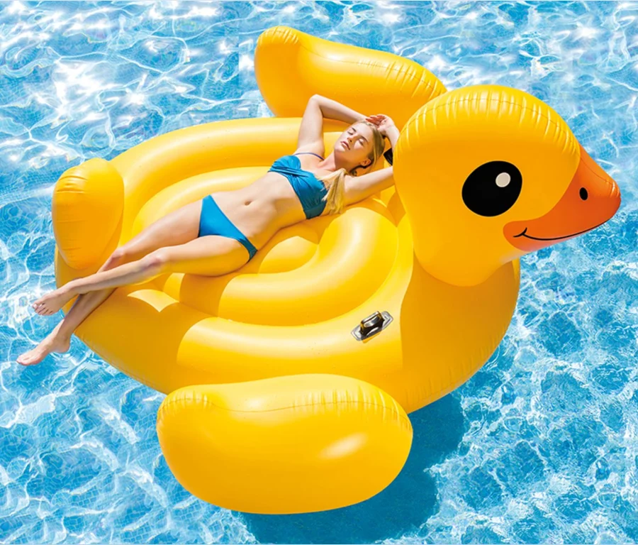 INTEX 56286 Mega yellow duck island float mat inflatable ride-on
