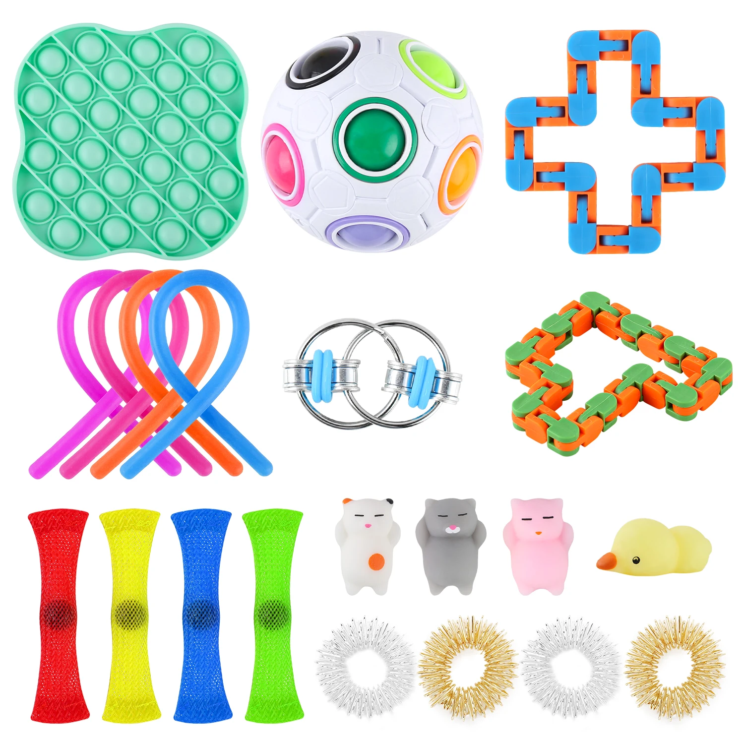 
Custom Silicone Stress Toy Stress Reliever Toy Balls Autism Sensory Fidget Toys Push Pop Bubble Fidget Sensory 