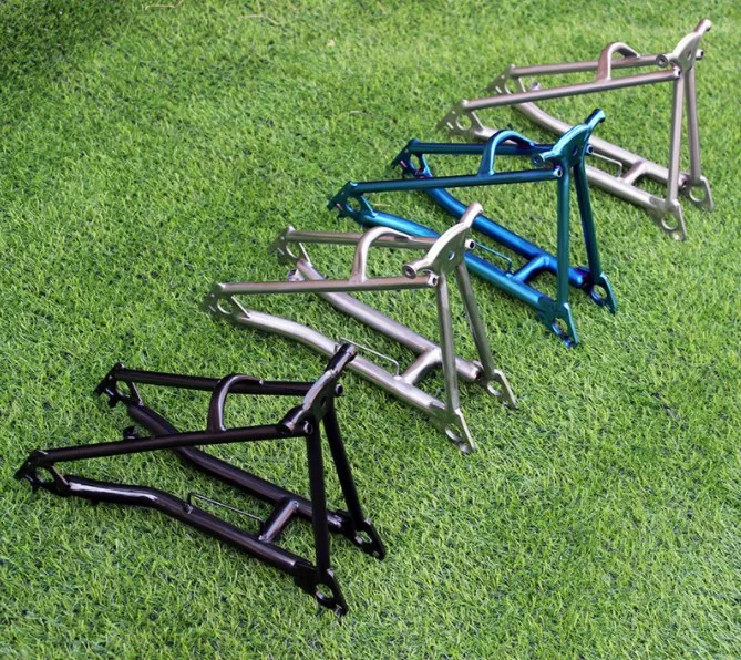 Титановая Складная треугольная Велосипедная вилка, задняя треугольная вилка для велосипеда 20 дюймов