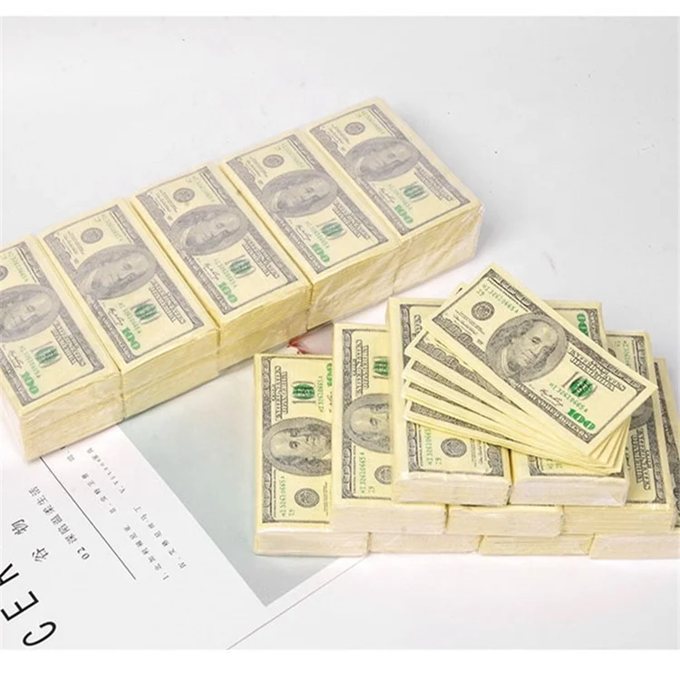 100$ Dollars Napkin US Dollar Bill Money Paper Towel Party Supply Disposable Napkins Personalised Paper Napkins Serviettes