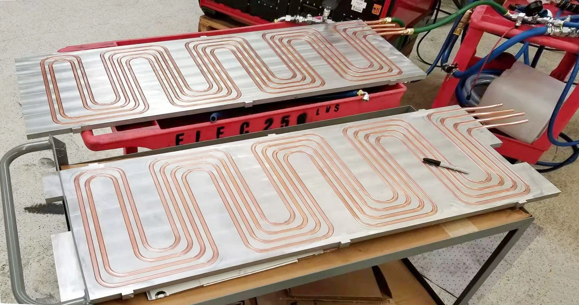 Quality Non Leakage Aluminum EV Battery Cooling Plate Friction Stir Welding Liquid Cold Aluminum Plate Smooth Surface Aluminum