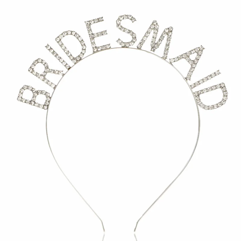 Bride Tiara Bride maid Headband Bachelorette Party Headpiece Bridal Shower Wedding Gift for Women and Girls Hair Accessories