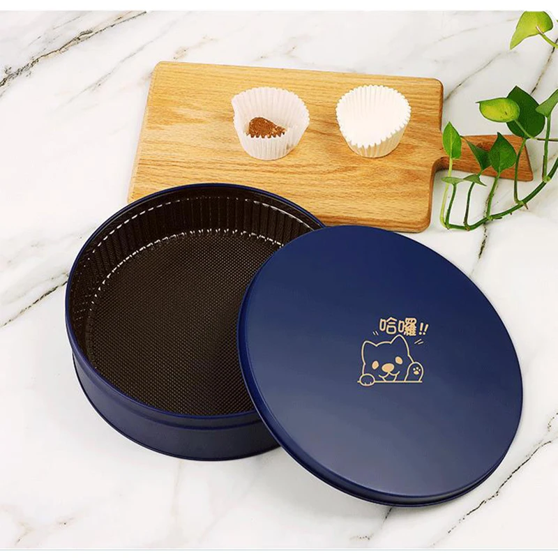 Round Candy Cane Tin Box Cookies Tin Customized Printed Metal Tin Box for Cookies