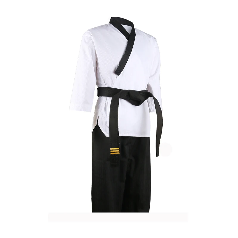 Dobok Taekwondo Uniform Black Pants Tkd Poomsae Black Belt Taekwondo Uniformes Wtf