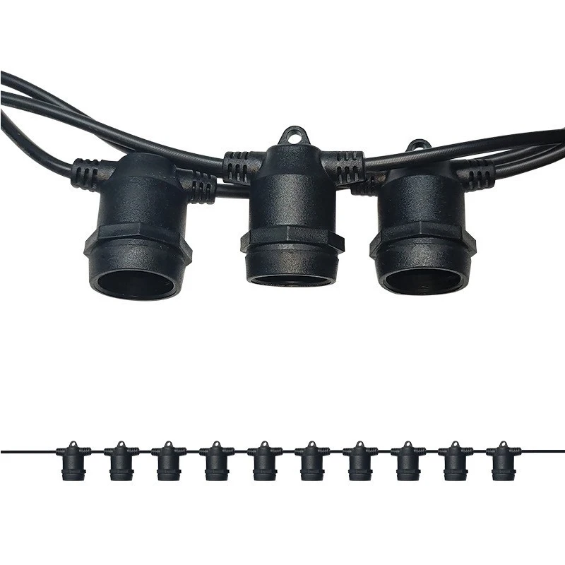 Led Outdoor String Lights For Patio With Remotes 48ft Waterproof Hanging Lights String With Edison Bulb For Bistro Backyard