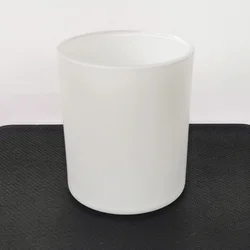 3 Wick 18 oz large Frosted Empty Colored Glass Candle Jars Holder Container Matte Black Candle Glass Jar with Lid