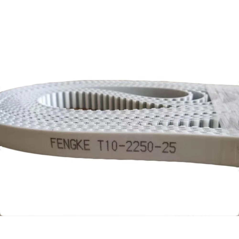 T10-2250-25 Steel Cord Polyurethane Timing Belt Endless White PU Timing Belt