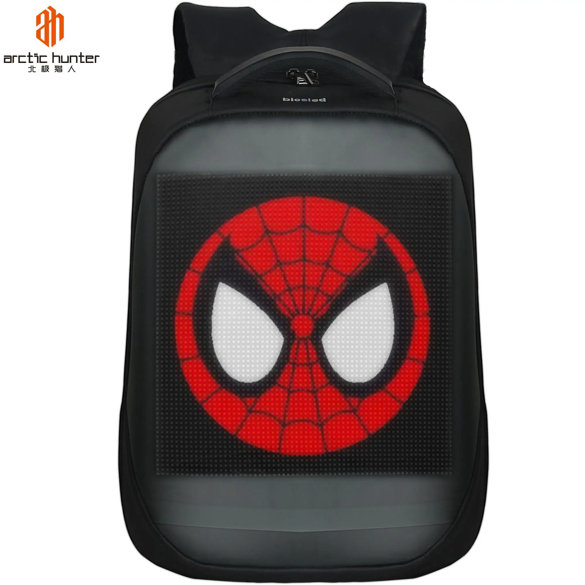 2020 Arctic Hunter Fashion High Quality WiFi Smart USB Charging Soft Shell Waterproof Control LED Screen Light Laptop Backpack