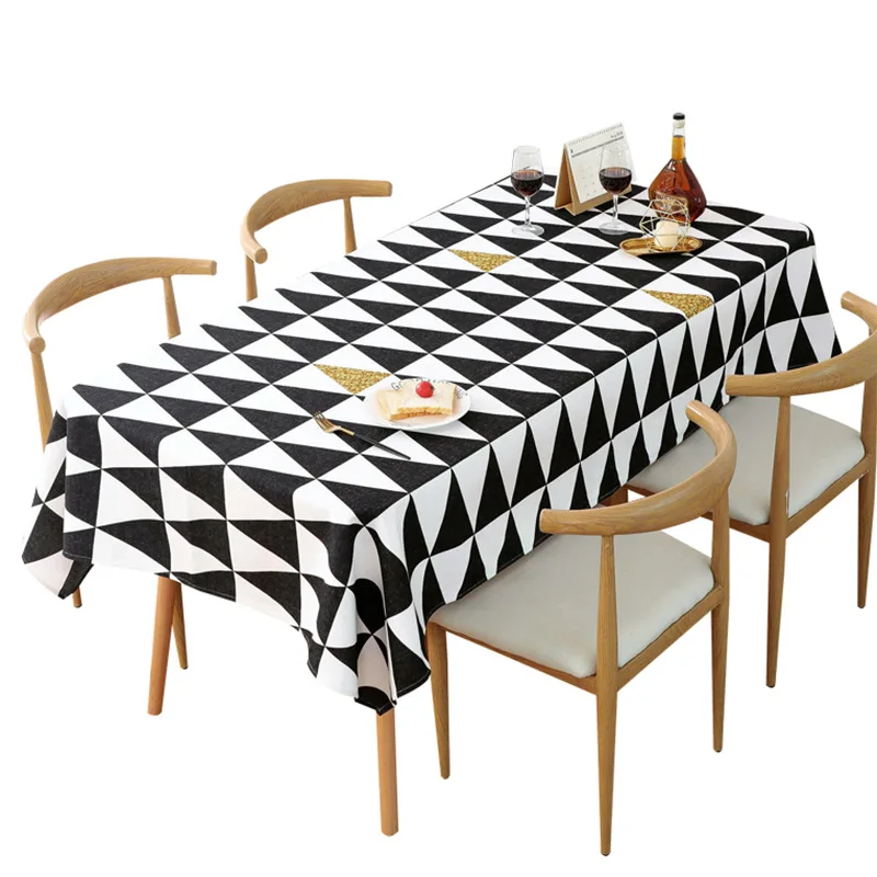 
Cotton and linen tablecloth waterproof oil and iron-resistant household waterproof tablecloth coffee table cloth 
