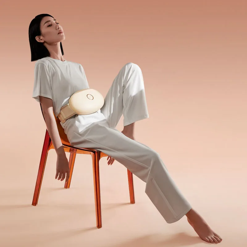 2022 New Products belly slimming belt fat burning abdominal massager belt with heated belly massage, menstrual pain relief
