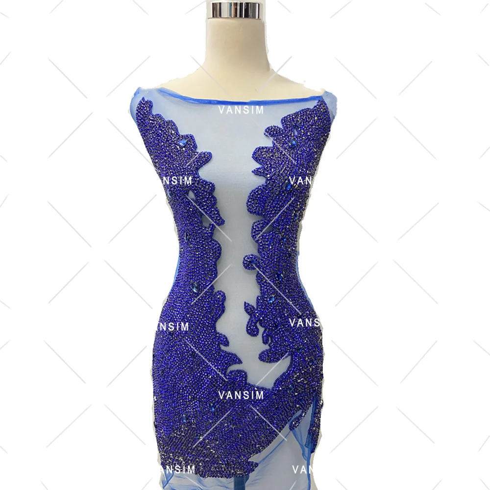 New wholesale rhinestone bodice  applique crystal panel  wedding evening party bridal dress patch