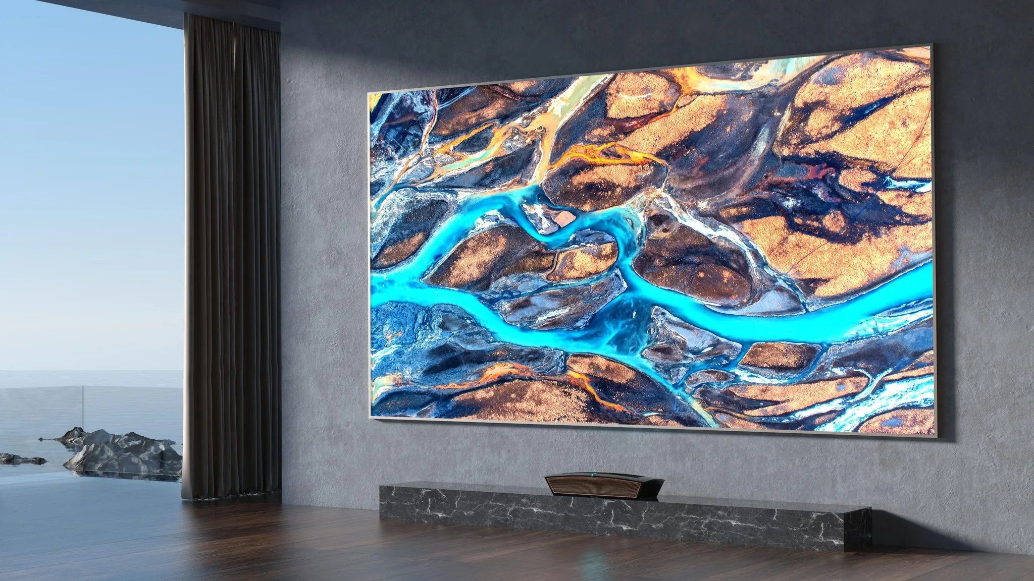 TELON Manufacture Price 120inch ALR Short Throw Fixed Frame Widow Fixed Frame Projector Screen