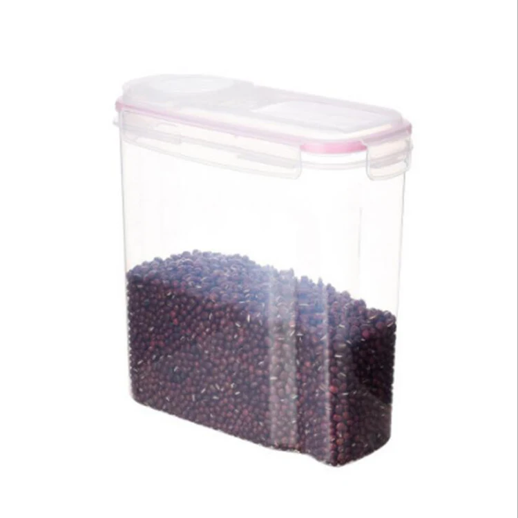 Plastic Clear Air-Tight Food Package Storage Container Durable Seal Pot For Dry Foods & Liquids Cereal Storage Containers