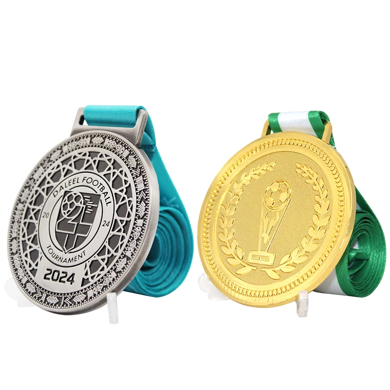 Creative design metal crafts custom logo champion league football competition metal medals