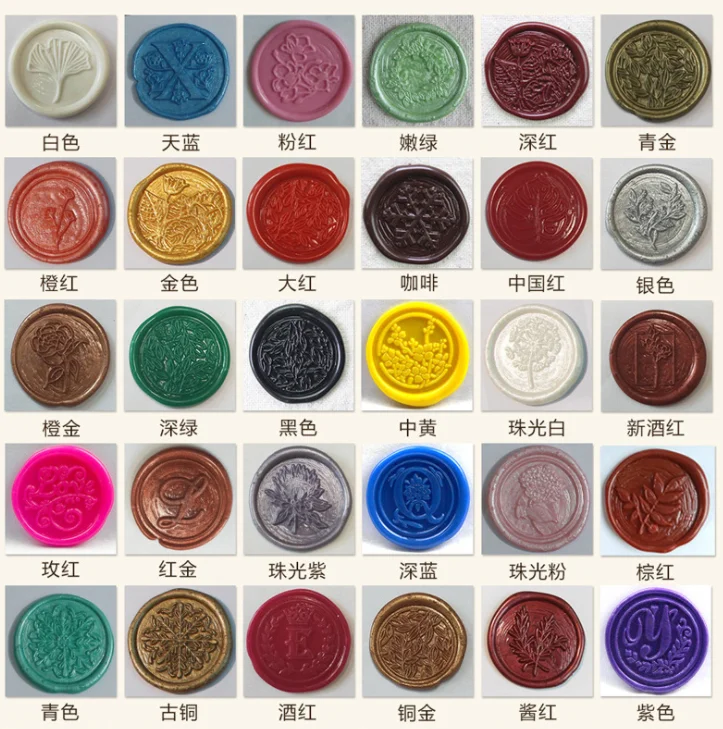 Self Adhesive Monogram Wax Seal Stickers Custom Brand LOGO Wax Stamp Self Adhesive Sealing Wax Stickers For Packing Decorate