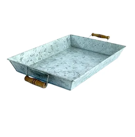 High Quality Galvanized Decorative Tray Custom Design Serving Tray Home Decor Wedding And Festive Decor