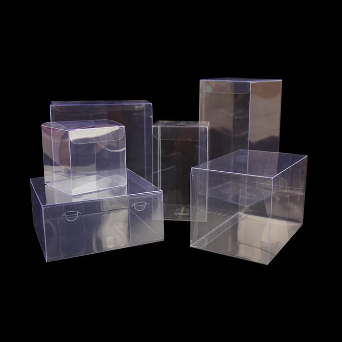 Wholesale custom PVC/ PET transparent clear packaging kids toy candle candy soap gift display boxes with protective film