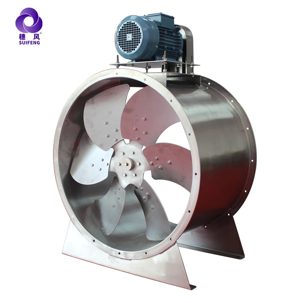 Hot sales industrial ventilation bifurcated fan axial flow fan air extractor for HVAC